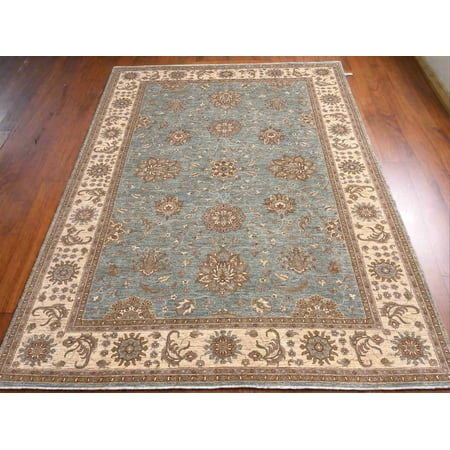 Oushak Chobi Soft Blue 9X12 Handmade Wool Rug # 14224