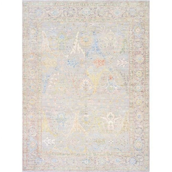 Oushak Collection Hand-Knotted L. Beige Wool Area Rug-8'10' X 12'10'