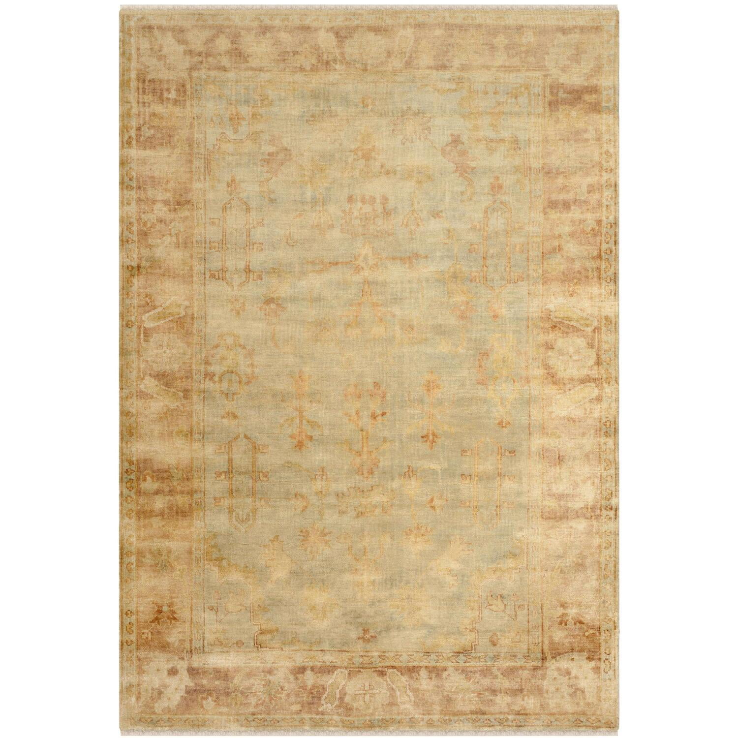 Elysian Light Blue Hand-Knotted Wool 6' x 9' Area Rug