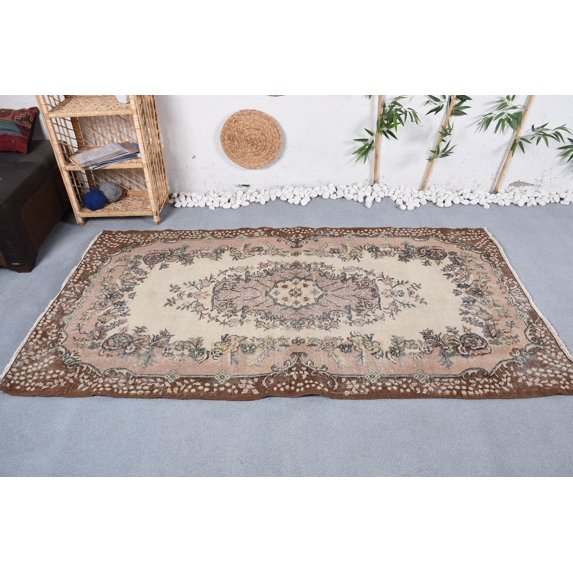 Oushak Rug, 3.9x7.2 ft Area Rug, Turkish Rugs, Antique Rug, Vintage Rug