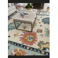 thumbnail image 1 of Oushak Rug Colorful Hand Knotted Wool Turkish Blue Handmade Oriental Modern Carpet Pet Friendly Non Slip Rug, 1 of 4