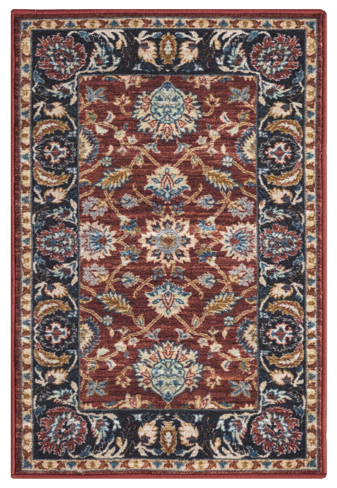 Oushak Rust 2 ft. x 3 ft. Machine Washable Traditional Indoor Area Rug ...