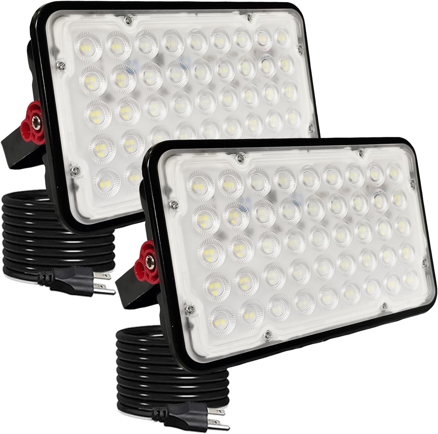 Ouside 2 Pack 100W LED Outdoor Flood Light, Waterproof, 6500K, for Yard, Garden, Garage, Stadium
