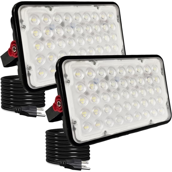 Ouside 2 Pack 100W LED Outdoor Flood Light, Waterproof, 6500K, for Yard, Garden, Garage, Stadium