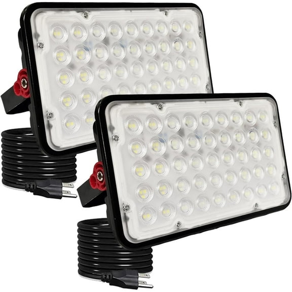 Ouside 2 Pack 100W LED Outdoor Flood Light, Waterproof, 6500K, for Yard, Garden, Garage, Stadium