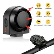 Ouspow Bicycle Alarm Lock with Remote 115db Loud Sound Anti-theft Electric Scooter Wireless Alarm Step Away Waterproof E-bike Security Sensor Lock