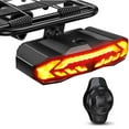 Ouspow Bike Turn Signal Taillight Alarm Lock Wireless Bicycle Lock with 110dB Alarm Bike Braking