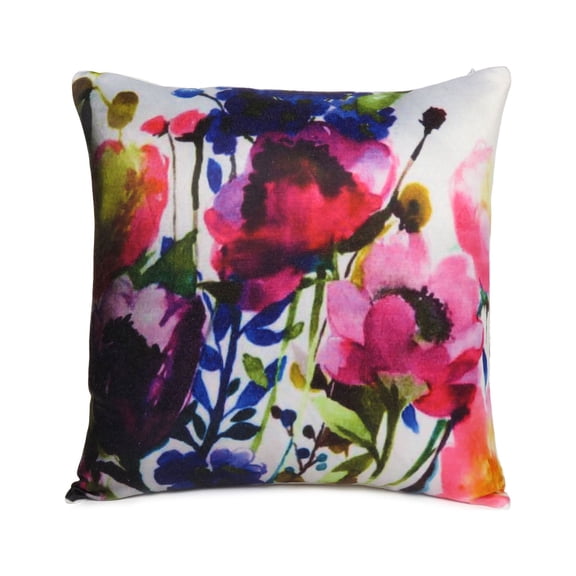 Oussum 2-Pack Floral Decorative Throw Pillows Cases Cushion Covers, Size 18x18 Inches