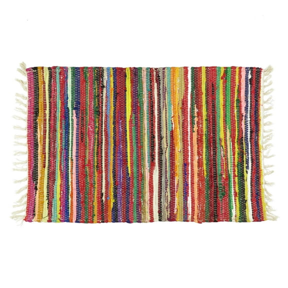 Oussum Braided Cotton Jute Area Rug Hand Woven Chindi Rugs Living Room Decor Area Runner Online