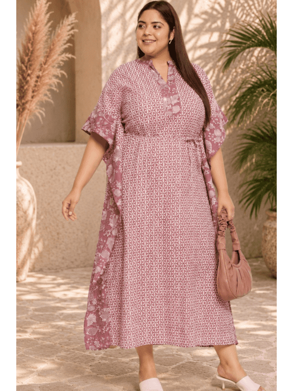 Cotton Kaftan For Women Beach Caftan Coverup Plus Size Dress