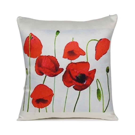 Oussum Floral Decorative Throw Pillows Cases Printed Cushion Covers, Size 16x16 Inches