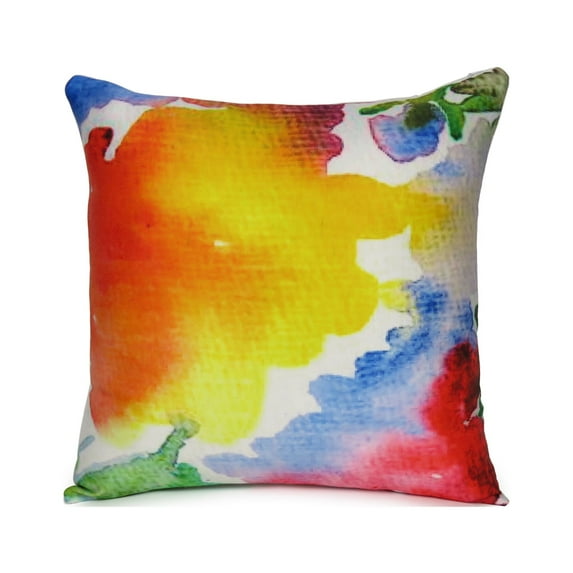 Oussum Floral Decorative Throw Pillows Cases Printed Cushion Covers, Size 18x18 Inches