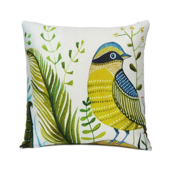 Oussum Floral Decorative Throw Pillows Cases Printed Cushion Covers, Size 20x20 Inches