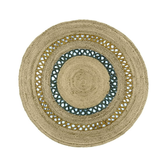 Oussum Hand Woven Natural Jute Area Rug Round Indoor Home Décor Area Runner Online