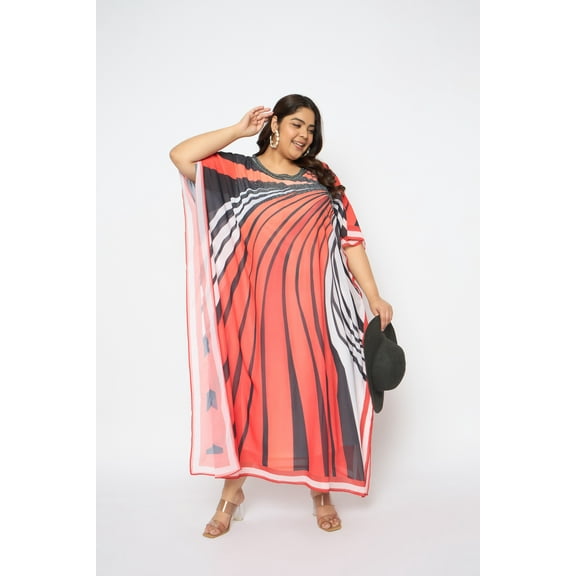 Oussum Kaftan Dress Beach Cover up Maxi Caftan Dresses One Size Fit S-XL