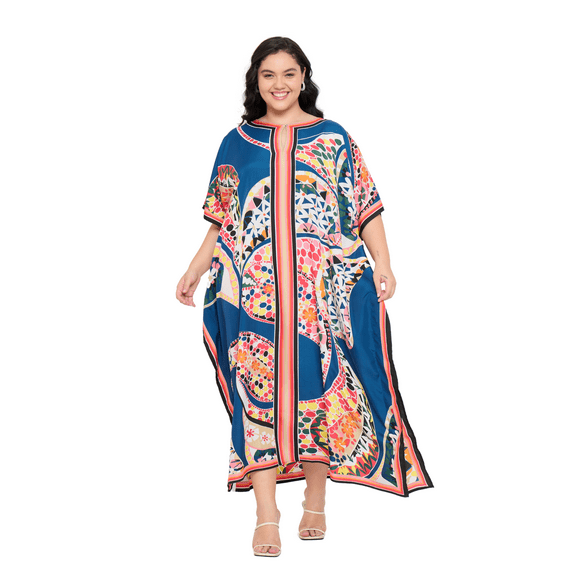 Oussum Kaftan For Women Plus Size Maxi Length Beach Caftan Loungewear Dress