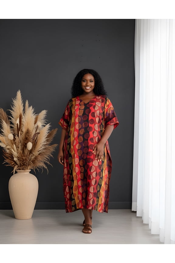 Plus Size Caftan Dress for Women Summer Beach Caftan Swimsuit Cover up Long Maxi Dress Fits 1X to 3X