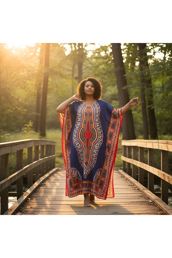 Plus Size Kaftan for Women Maxi Dress Kimono Sleeve Caftan Casual Dresses Online