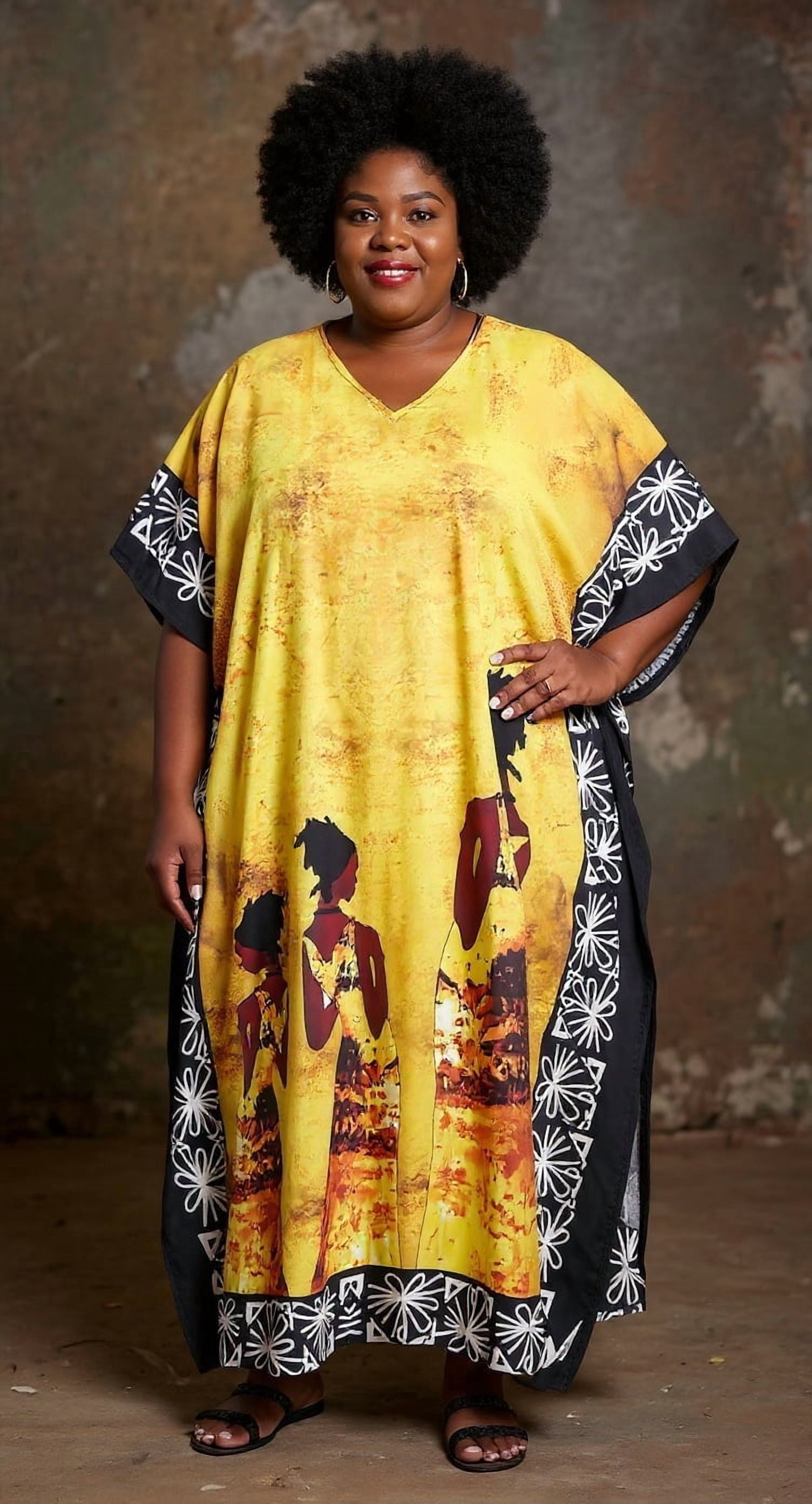 Women's Plus Size Kaftan Dresses Boho Long Maxi Dress Ladies Casual Hippie  Kimono Sleeve Loose Caftan Online - Walmart.com
