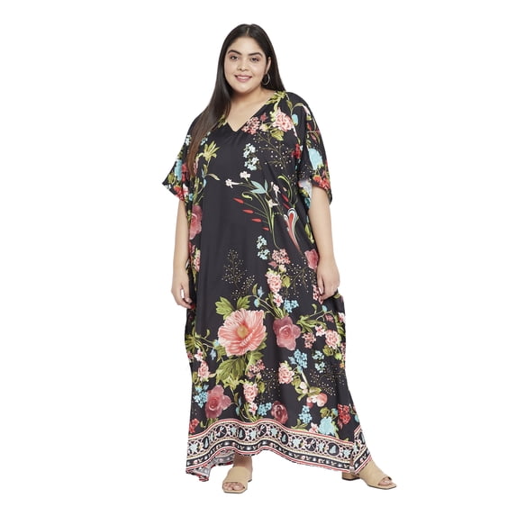 Oussum Plus Size Kaftans Dresses for Women Long Maxi Dress Ladies Caftans
