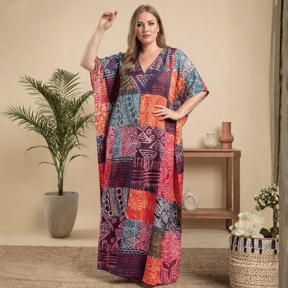 Oussum Plus Size Kaftans Dresses for Women Long Maxi Dress Ladies Caftans