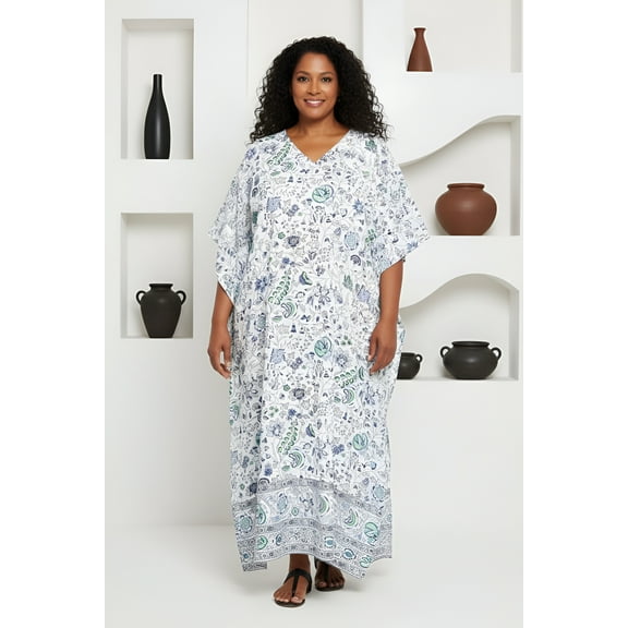 Oussum Plus Size Kaftans Dresses for Women Long Maxi Dress Ladies Caftans