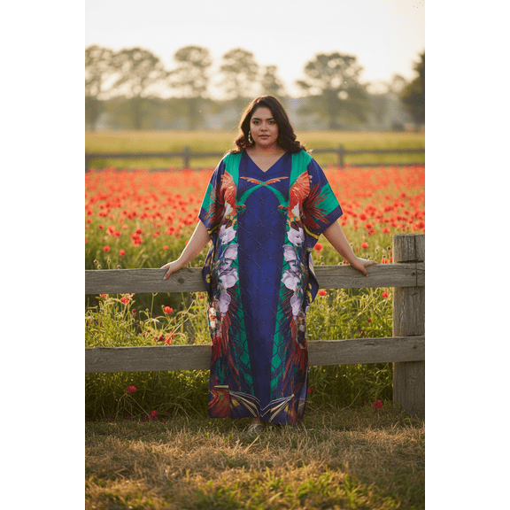 Oussum Plus Size Kaftans Dresses for Women Long Maxi Dress Ladies Caftans