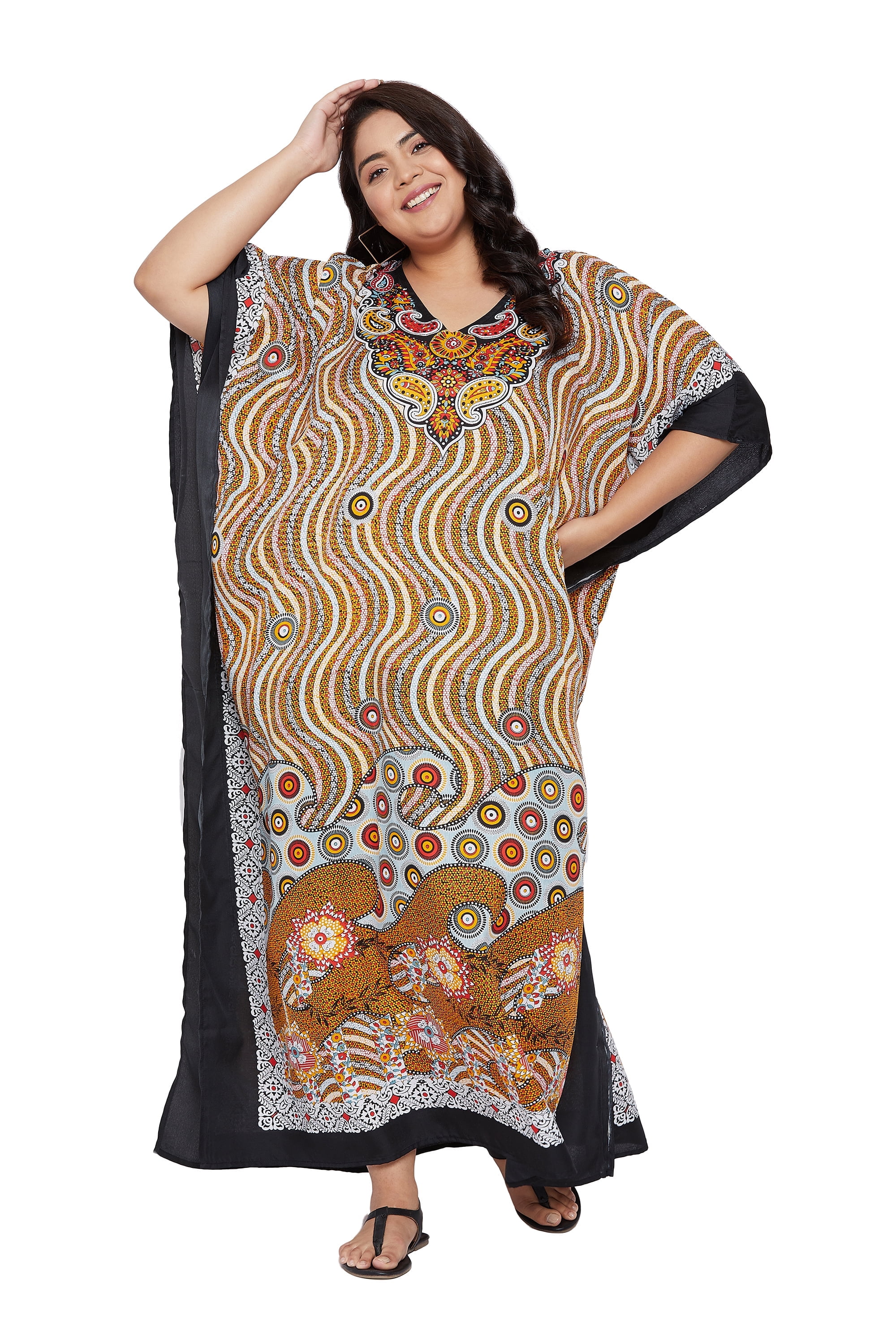 Womens Plus Size Kaftan Long Maxi Dress for Ladies Loose Casual Beachwear Caftan Online - Walmart.com Womens Plus Size Kaftan Long Maxi Dress for Ladies Loose Casual Beachwear Caftan Online - Walmart.com