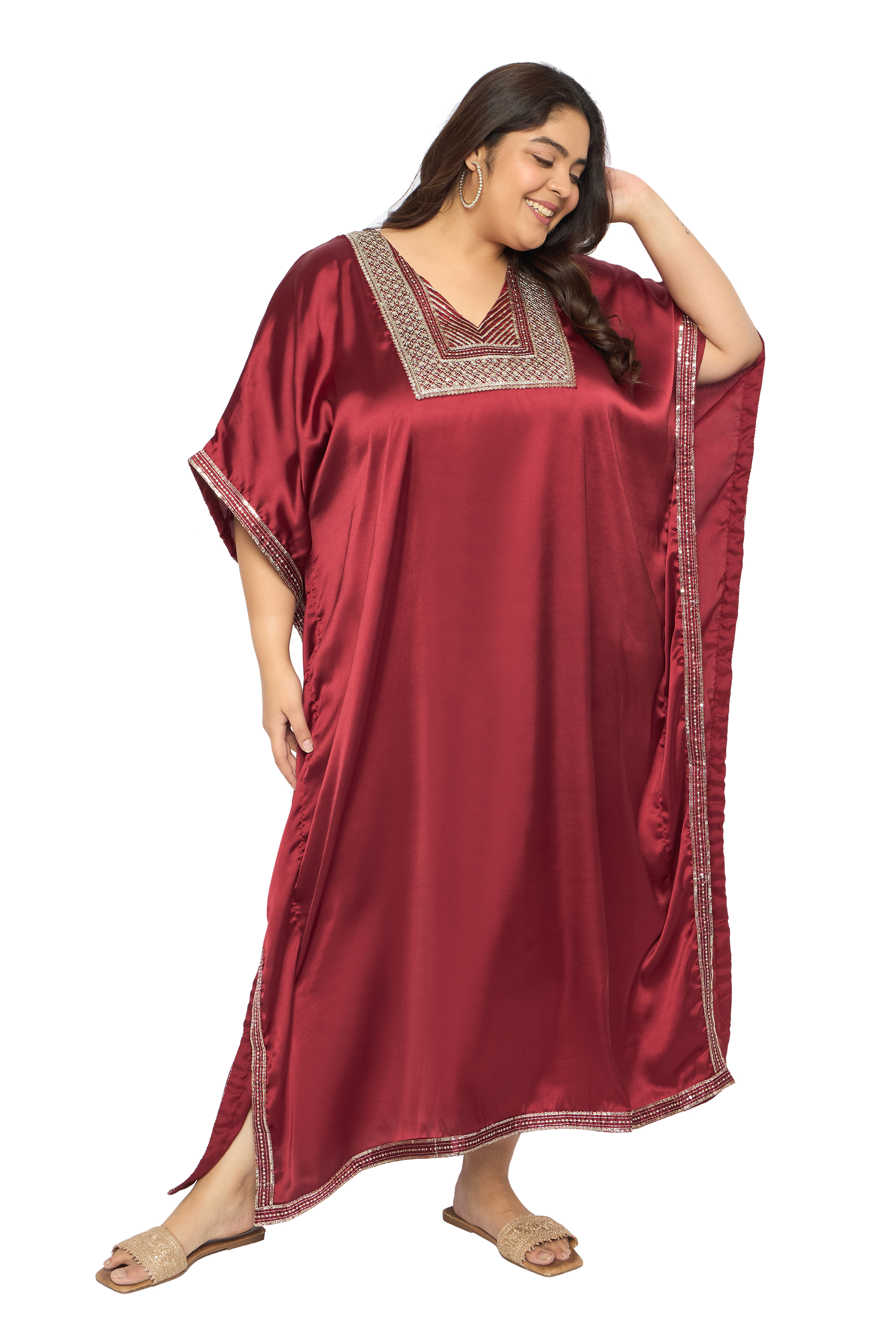 Oussum Plus Size Sequin Caftan Dress for Women Long Maxi Partywear Kaftan Size Fit 1x-3x, Women's, Size: One size, Red Oussum Plus Size Sequin Caftan Dress for Women Long Maxi Partywear Kaftan Size Fit 1x-3x, Women's, Size: One size, Red