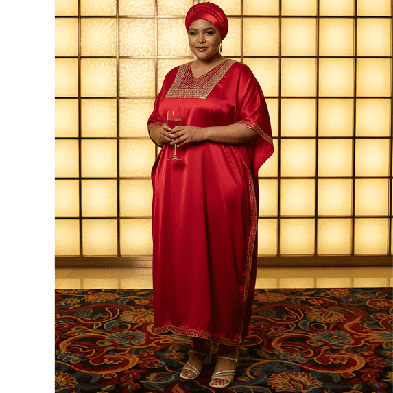 Oussum Plus Size Sequin Kaftan Dress for Women Long Maxi Partywear Kaftan Size Fit 1X-3X