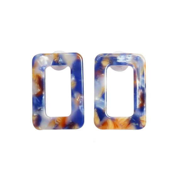 Oussum Resin Earrings for Women Geometric Tortoise Shell Rectangle Resin Stud Earrings for Ladies Fashion Jewelry Gifts for Her Online