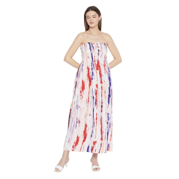 Oussum Women Floral Tubedress Missy Size Long Dresses