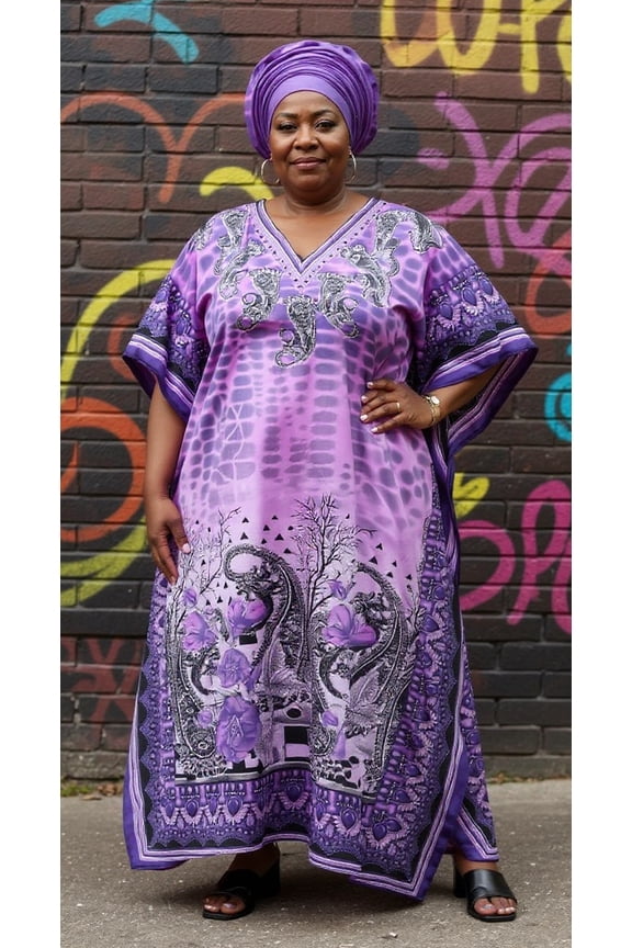 Women Kaftan Cover Up Polyester Beach Maxi Dress Plus Size Boho Caftan Gown