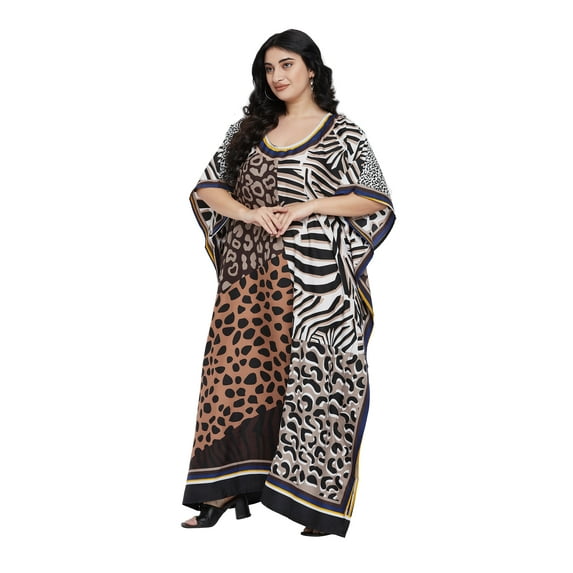 Oussum Women Kaftan Cover Up Polyester Beach Maxi Dress Plus Size Boho Caftan Gown