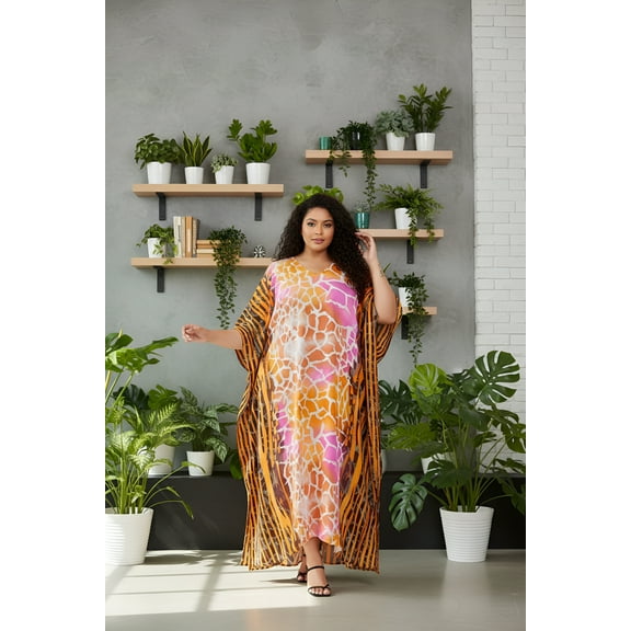 Oussum Women Kaftans Dresses Caftan Long Maxi Printed Dress for Ladies Online