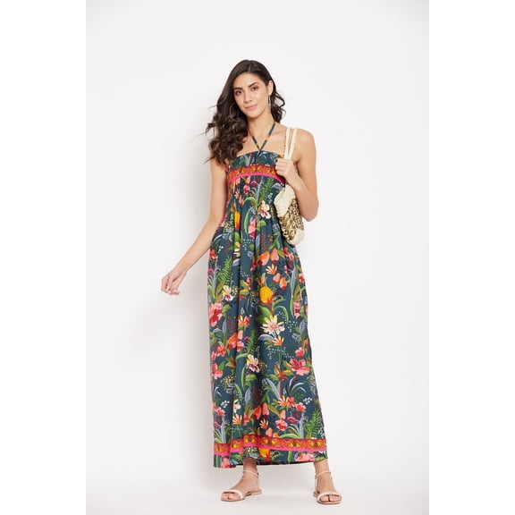 Oussum Women Long Maxi Tube Dress Sleeveless Summer Dresses, Multicolor