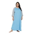 thumbnail image 1 of Oussum Women Nightdress Loungewear Long Sleeve Sleepwear Dress with Pockets, 1 of 8
