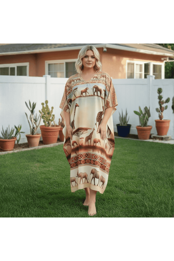 Women Plus Size Caftan Dress Long Maxi Kaftan Dress