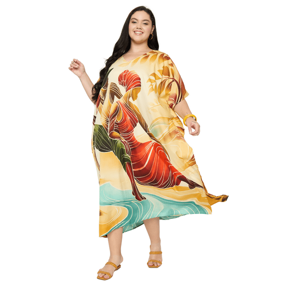 Oussum Women Plus Size Caftan Dress Long Maxi Kaftan Dress