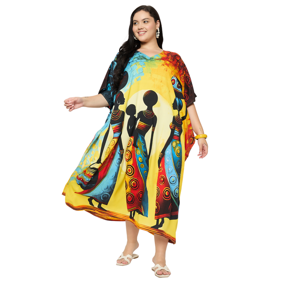 Oussum Women Plus Size Caftan Dress Long Maxi Kaftan Dress