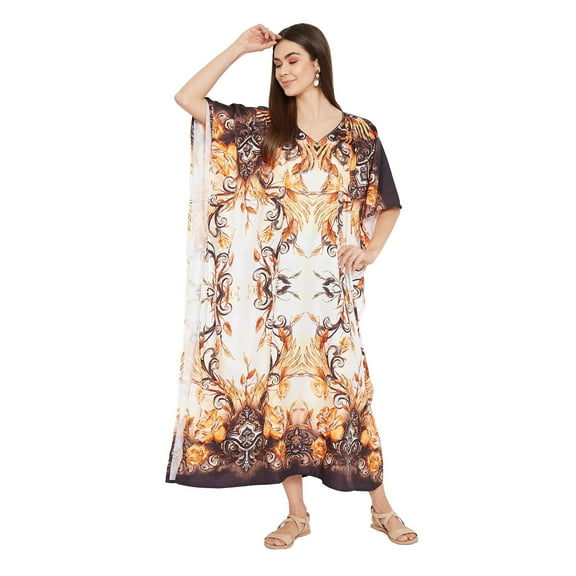 Oussum Women Plus Size Kaftan Dresses for Ladies Kimono Sleeve Caftan Long Maxi Kaftans Online