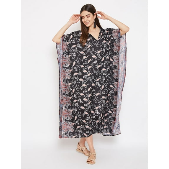 Oussum Women Plus Size Kaftan Dresses for Ladies Kimono Sleeve Caftan Long Maxi Kaftans Online