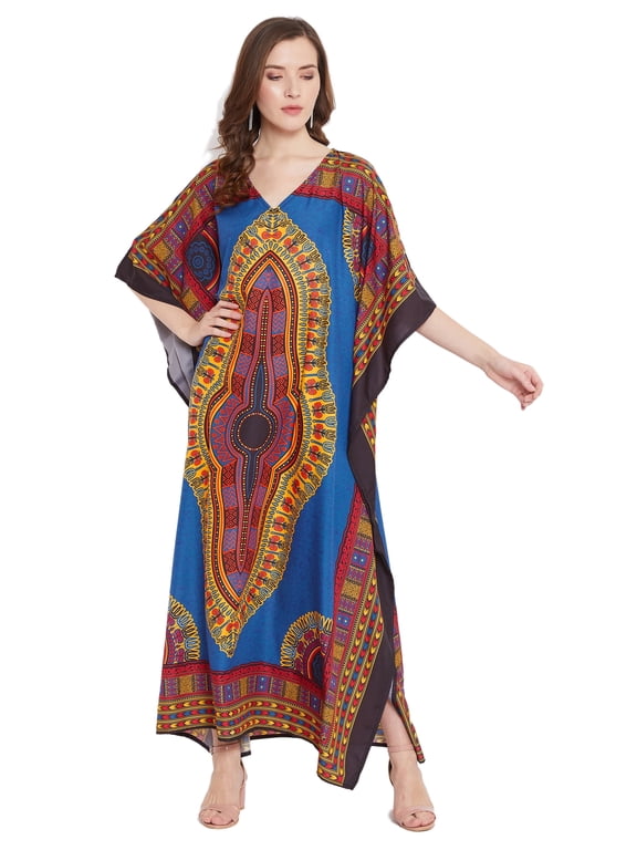 Women Plus Size Kaftan Maxi Dress Kimono Sleeve Caftan Party Casual Dresses Online