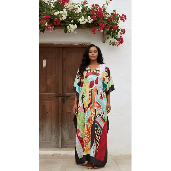 Oussum Women Plus Size Kaftan Maxi Dress Kimono Sleeve Caftan Party wear Casual Dresses Online