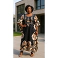 thumbnail image 1 of Oussum Women Plus Size Kaftan Maxi Dress Kimono Sleeve Caftan Party wear Casual Dresses Online, 1 of 8
