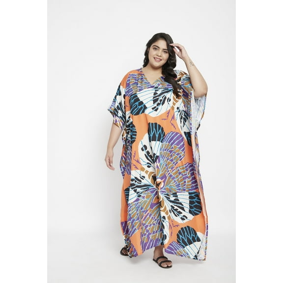 Oussum Women Plus Size Kaftans Dress Maxi Loose Caftan Casual Dresses Online
