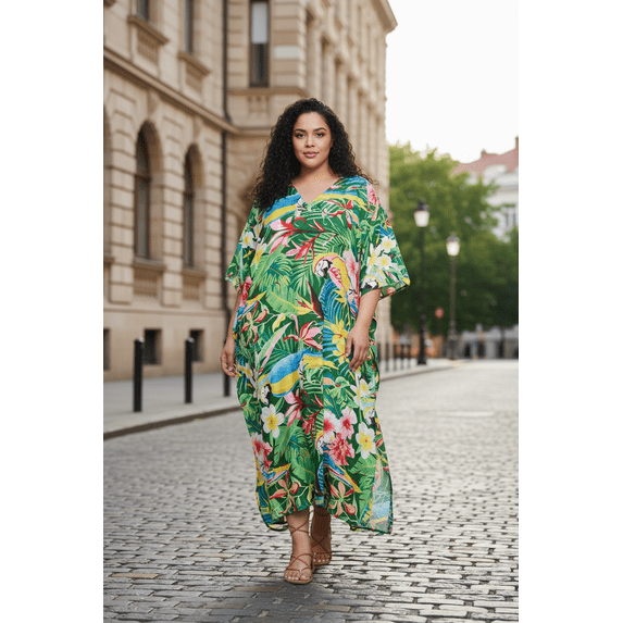 Oussum Women Plus Size Kaftans Dress Maxi Loose Caftan Casual Dresses Online