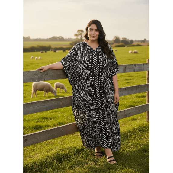 Oussum Women Plus Size Kaftans Dress Maxi Loose Caftan Casual Dresses Online