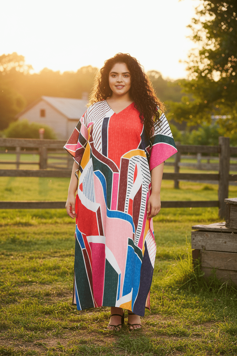Oussum Women Plus Size Kaftans Dress Maxi Loose Ireland | Ubuy