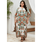 Oussum Women Plus Size Kaftans Dresses Long Casual Maxi Caftan Dress for Ladies